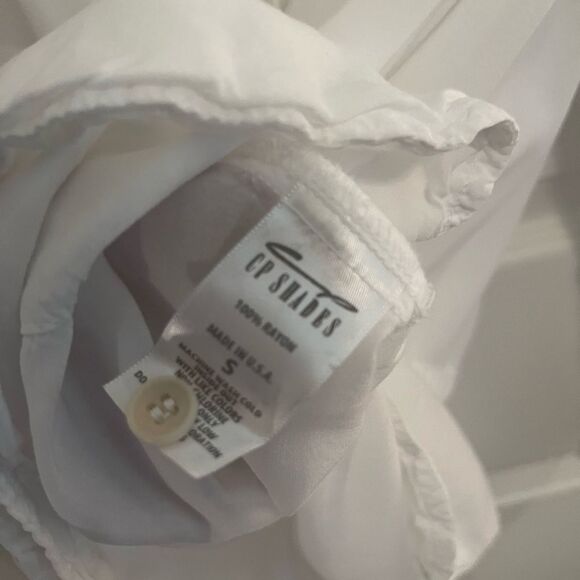 CP Shades White Linen Henley Dress Timeless Elegance - Picture 6 of 6